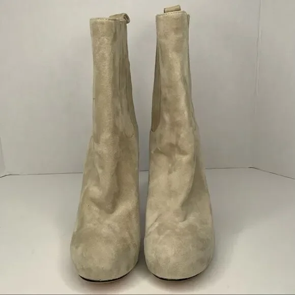 CARVEN high heel suede booties. - Picture 4 of 12